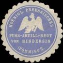 Siegelmarke K.Pr. Fuss-Artillerie-Regiment von Hindersin Pommers. No. 2 W0344013