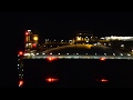 Gazoport Świnoujście -filmowany nocą z pokładu promu.